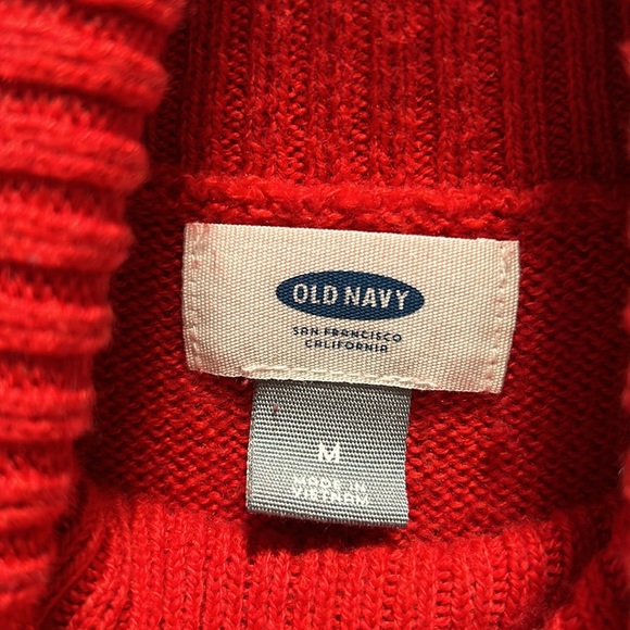 Old Navy red long sleeve turtleneck sweater - Picture 2 of 6